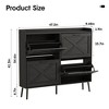 Large Shoe Storage Cabinet with 4 Flip Drawers - 2 of 4
