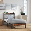 NicBex Metal Bed Frame with Storage Headboard,Modern Platform Bed with Outlets & USB Ports,11" Under-Bed Storage,No Box Spring Needed - 2 of 4