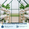 6X4FT Polycarbonate Greenhouse, Heavy Duty Aluminum Walk-In Greenhouses with Adjustable Roof Vent, Outdoor Plant Greenhouse for Garden - 4 of 4