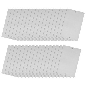 Unique Bargains Stainless Steel DIY Laser Printing Office Engraving Blank Card 35 Pcs - 1 of 4