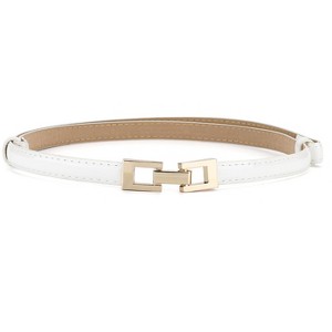Unique Bargains Women's Metal Buckle Adjustable Thin High Waist Belt - 1 of 4