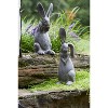 Long Ear Stone Rabbit Garden Statue (Set of 2) - 2 of 3