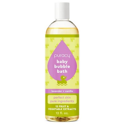 Puracy Perfect Skin, Pure Ingredients Bubble Bath for Children - with 12 Fruit & Vegetable Extracts - Natural Lavender & Vanilla - 12 fl oz