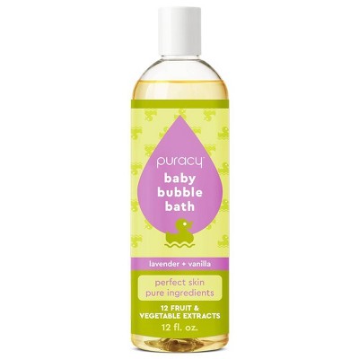 Image of Puracy Perfect Skin, Pure Ingredients Bubble Bath for Children - with 12 Fruit & Vegetable Extracts - Natural Lavender & Vanilla - 12 fl oz