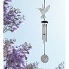 Woodstock Chimes Signature Collection, Woodstock Flourish Chime, 18'' Hummingbird Silver Wind Chime FLHU - image 4 of 4