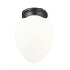 Gideon 1-Light Flush Mount Ceiling Light - Vintage Schoolhouse Glass, Dimmable, Damp Rated - 3 of 4