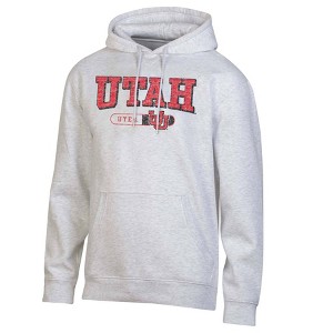 NCAA Utah Utes Gray Fleece Hooded Sweatshirt - 1 of 3