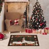 Christmas Area Rug Snowman Design Carpet for Indoor Home Decor Washable Non Slip Throw Carpet - 2 of 4