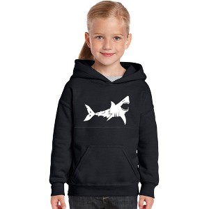 LA Pop Art Girl's Word Art Hooded Sweatshirt - BITE ME - 1 of 4