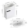 ALEXOUN 16'' Wall Mounted Bathroom Vanity with Single Oval Ceramic Sink,with 1 Soft Close Doors and White Ceramic Sink Top  For Small Bathroom - 3 of 4