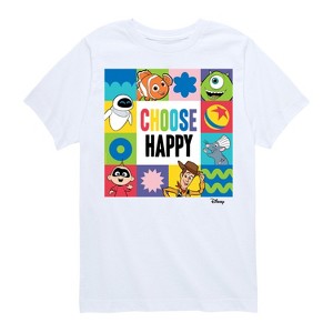 Boys' - Disney - Choose Happy Grid Short Sleeve Graphic T-Shirt - 1 of 4