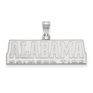 Black Bow Jewelry 10k White Gold Alabama Crimson Tide NCAA Small Pendant - 1 of 3