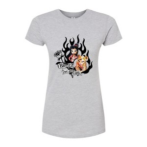 Women's - Bratz - Original Airbrushed Logo Fitted Graphic T-Shirt - 1 of 3