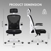 RISOKEYS Ergonomic Office Chair with Adjustable Lumbar Support & Headrest,Flip-Up Armrests for Home Office,Study Room,and Gaming - 3 of 4