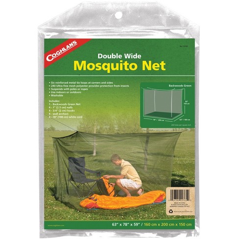 Coghlan's Double Wide Mosquito Net, Green, Mesh Netting Protects