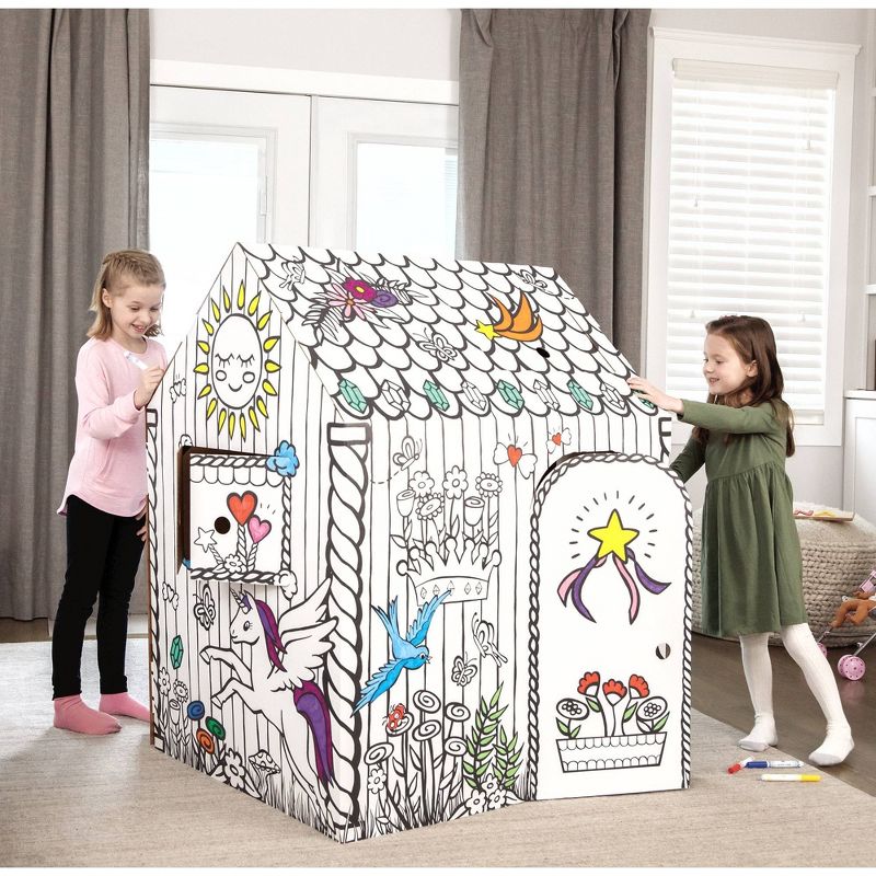 Bankers Box at Play Unicorn Cardboard Playhouse - Fellowes, 4 of 8