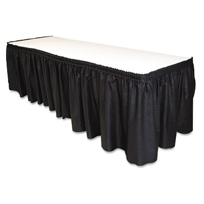 Tablemate Table Set Linen-Like Table Skirting 29" x 14ft Black LS2914BK