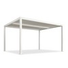 PURPLE LEAF Outdoor Louvered Pergola Aluminum Gazebo Modern White Patio Metal Pergola with Adjustable Rainproof Hardtop for Garden Lawns Yard - 2 of 4