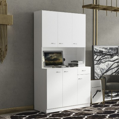 70.87"Tall Cabinet with 6 Doors,1 Open Shelf and 1 Drawer, Decorative Storage Cabinets for Living Room, Bedroom - The Pop Home