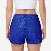 Anna-Kaci Women's Sequin Shorts Elastic Waist Sparkly Party Bottoms with Pockets - 4 of 4