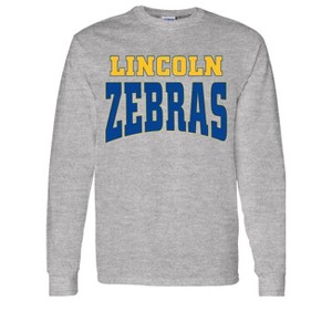 Adult Lincoln High School Zebras Name Essential Long Sleeve T