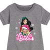 - Barbie - Holidays & Christmas Graphic Short Sleeve Fleece Dress - 2 of 4