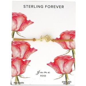 SHINE by Sterling Forever Sterling Silver Birth Flower Bolo Bracelet - 1 of 2