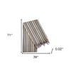 HomeRoots 39" X 71" Gray Cotton Plain Weave Striped Turkish Towel Throw Blanket with Tassels - 3 of 4