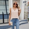 Women's Round Neck Sleeveless Loose Fit Tank Top - 4 of 4
