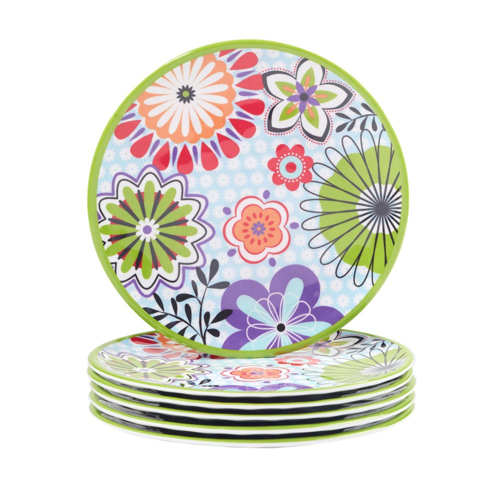 Photos - Other kitchen utensils Certified International Set of 6 Carnaby Melamine Salad/Dining Plates  