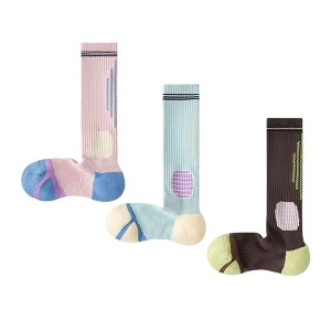 Anna-Kaci Women's 3-Pair Set Colorblock Athletic Knee-High Socks with Cushioned Heel Arch Support for Daily Fitness - 1 of 4