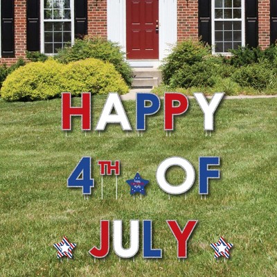 Big Dot of Happiness 4th of July - Yard Sign Outdoor Lawn Decorations - Independence Day Party Yard Signs - Happy 4th of July