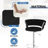 Hooseng Adjustable Bar Stools Set of 2, Velvet Upholstered Bar Stools with Black Metal Legs and 360°Swivel - 4 of 4