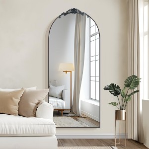 Dovelina Vintage Arched Full Length Standing Mirror Vanity Floor Mirror - 1 of 4