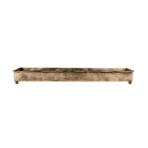 Brass Trough 9 Taper Candle Holder Metal by Foreside Home & Garden - 1 of 4
