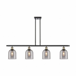 Bella - 4 Light Stem Hung Island In Industrial Style-10 Inches Tall and 48 Inches Wide - 1 of 1