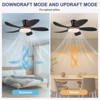 Kviflon 48 Inch Ceiling Fan with Light,RGB LED Light,Flush Mount Base, Five Reversible Blades - 4 of 4