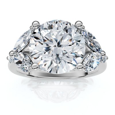Pompeii3 3 3/4Ct Certified Diamond Engagement Ring 14k Gold or Platinum Lab Created