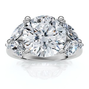 Pompeii3 3 3/4Ct Certified Diamond Engagement Ring 14k Gold or Platinum Lab Created - 1 of 4