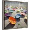 Amanti Art Downpour (Umbrella) by Cynthia Decker Canvas Wall Art Print Framed 16 x 16-in. - 3 of 4
