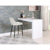 Meridian Furniture,Sleek Cream Velvet Stool, Set of 2 - 2 of 4