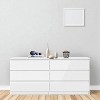 Mshliw 6 Drawer Double Dresser, Wide Storage Chest for Bedroom, Living Room, or Hallway with Anti-Tip Device and Scratch-Resistant Finish - 2 of 4