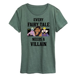 Women's - Disney Villains - Every Fairy Tale Needs A Villain Short Sleeve Graphic T-Shirt - 1 of 4