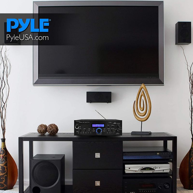 Pyle Home PDA5BU High Performance Powerful 200 Watt AM/FM Radio AUX/USB Input CD/DVD Player Wireless Bluetooth Home Stereo Amplifier System, 4 of 7