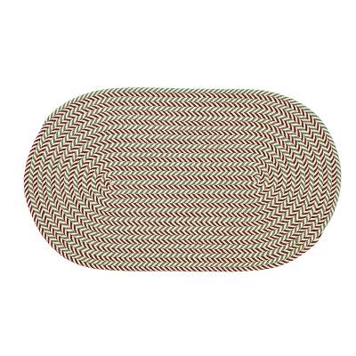 Colonial Mills Clause Reversible Woven Holiday Rug - Holiday Multi 27 In x 46 In Oval Rug Indoor/Outdoor 100% Polypropylene