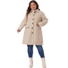 Agnes Orinda Women's Plus Size Winter Single Breasted Back Split with Pockets Long Overcoats - 3 of 4