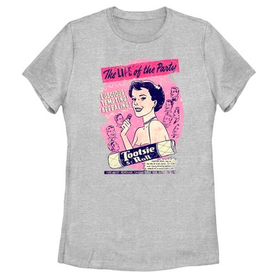 Women's Tootsie Roll Vintage Life of the Party Ad T-Shirt