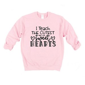 Simply Sage Market Women's Graphic Sweatshirt I Teach The Cutest Sweet Hearts - 1 of 4