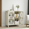31.5" Sideboard Buffet Cabinet, Bathroom Cabinet With Glass Doors, Accent Entryway Console Table, Floor Cupboard Cabinet for Kitchen Living Room - 2 of 4