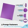 Plastic Folders with Pockets and Prongs, Two Pocket Folder with Brads, 6 Pc –by Enday - 3 of 4